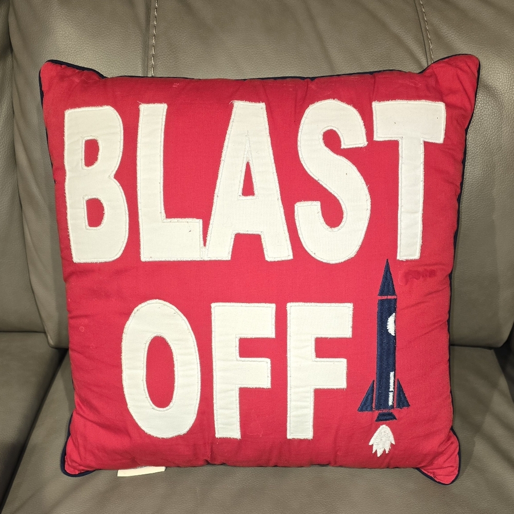 Pottery Barn Blast Off pillow